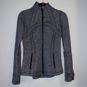 Lululemon Define Jacket Heathered Black and Grey Size 6